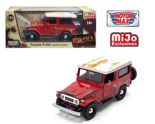 MOTORMAX 1:24 PTM Toyota LAND CRUISER FJ40 Red Rustc Mijo   Exclusives