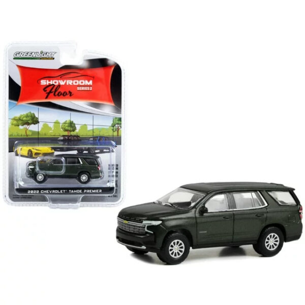 GREENLIGHT 2022 Chevrolet Tahoe Premier Evergreen Gray Metallic "Showroom Floor" Series 2