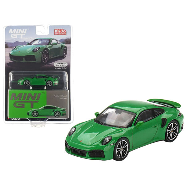 MINI GT PORSCHE 911 TURBO S PYTHON GREEN