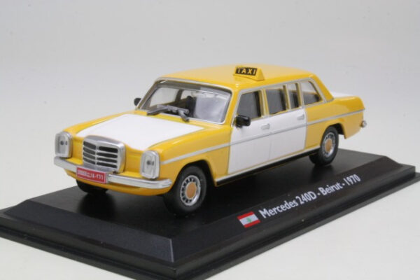 EDICOLA  Mercedes 240D 1970, yellow/white Taxi Beirut  1/43