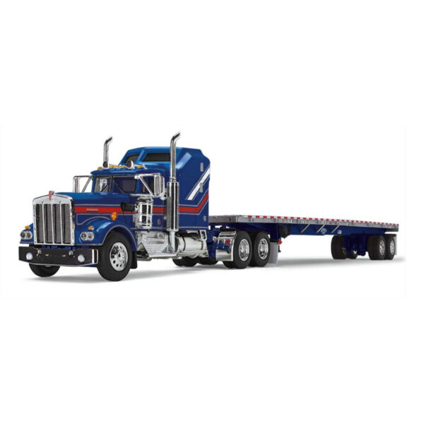 DCP KENWORTH W900A AREODYNE SLEEPER AND WILSON FLATBED TRAILER