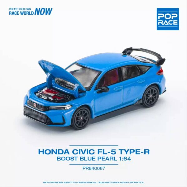 POP RACE  HONDA CIVIC TYPE-R FL5 BOOST BLUE PEARL 1/64