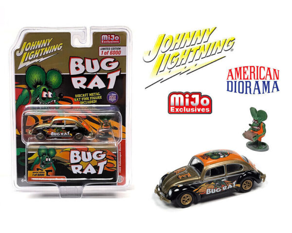 JOHNNY LIGHTNING X AMERICAN DIORAMA BUG RAT 1965 VOLKSWAGEN BEETLE