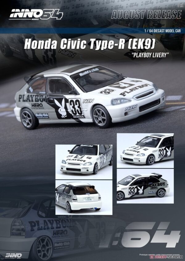 INNO64 HONDA CIVIC TYPE-R EK9 PLAYBOY LIVERY