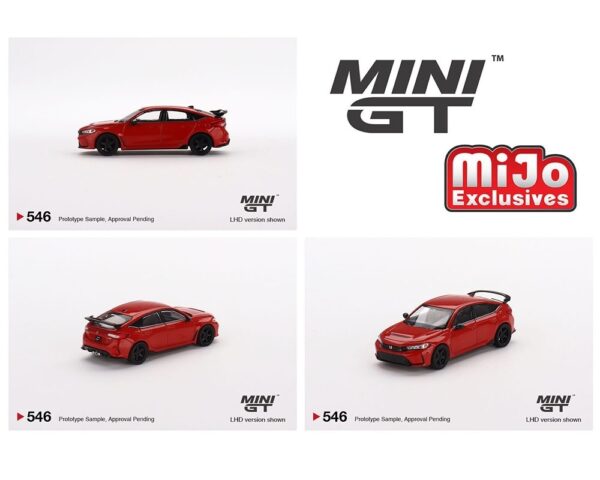 MINI GT HONDA CIVIC TYPE R RALLYE RED 2023 W/ ADVAN GT WHEEL